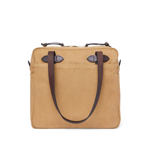 RUGGED TWILL TOTE BAG WITH ZIPPER